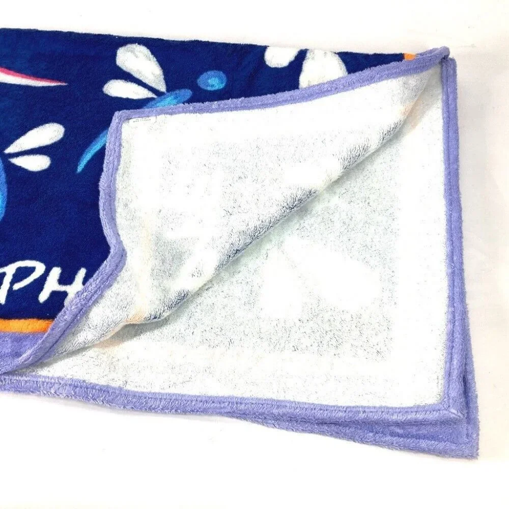 Auth PATEK PHILIPPE Overall handle Bath towel Interior Throw Blanket blue/pink - Picture 5 of 7